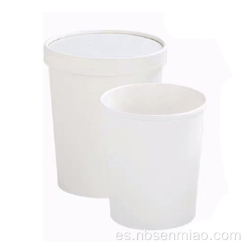 Taza desechable del cubo de la sopa del papel de Kraft de la categoría alimenticia